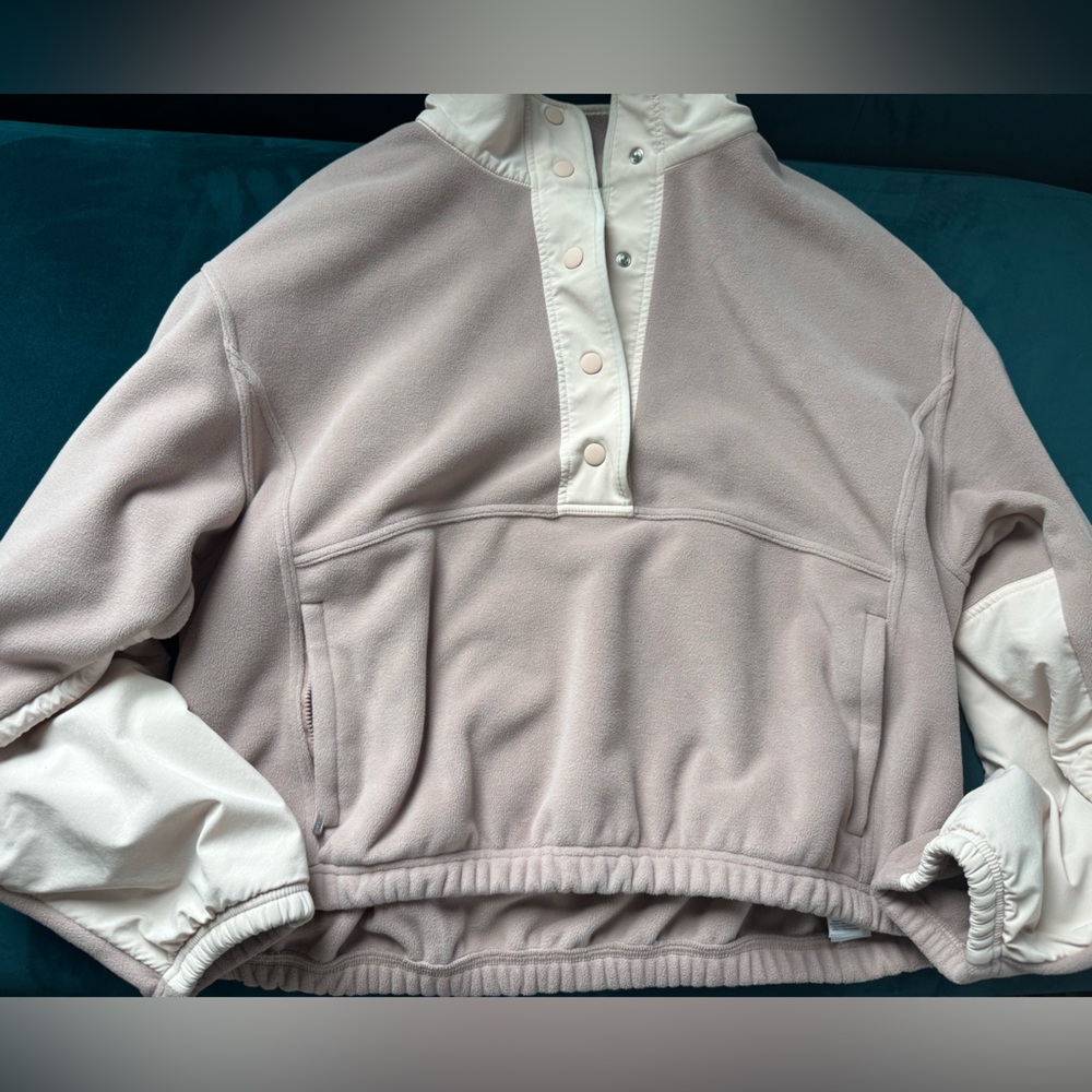 Athleta pale pink Fleece Pullover